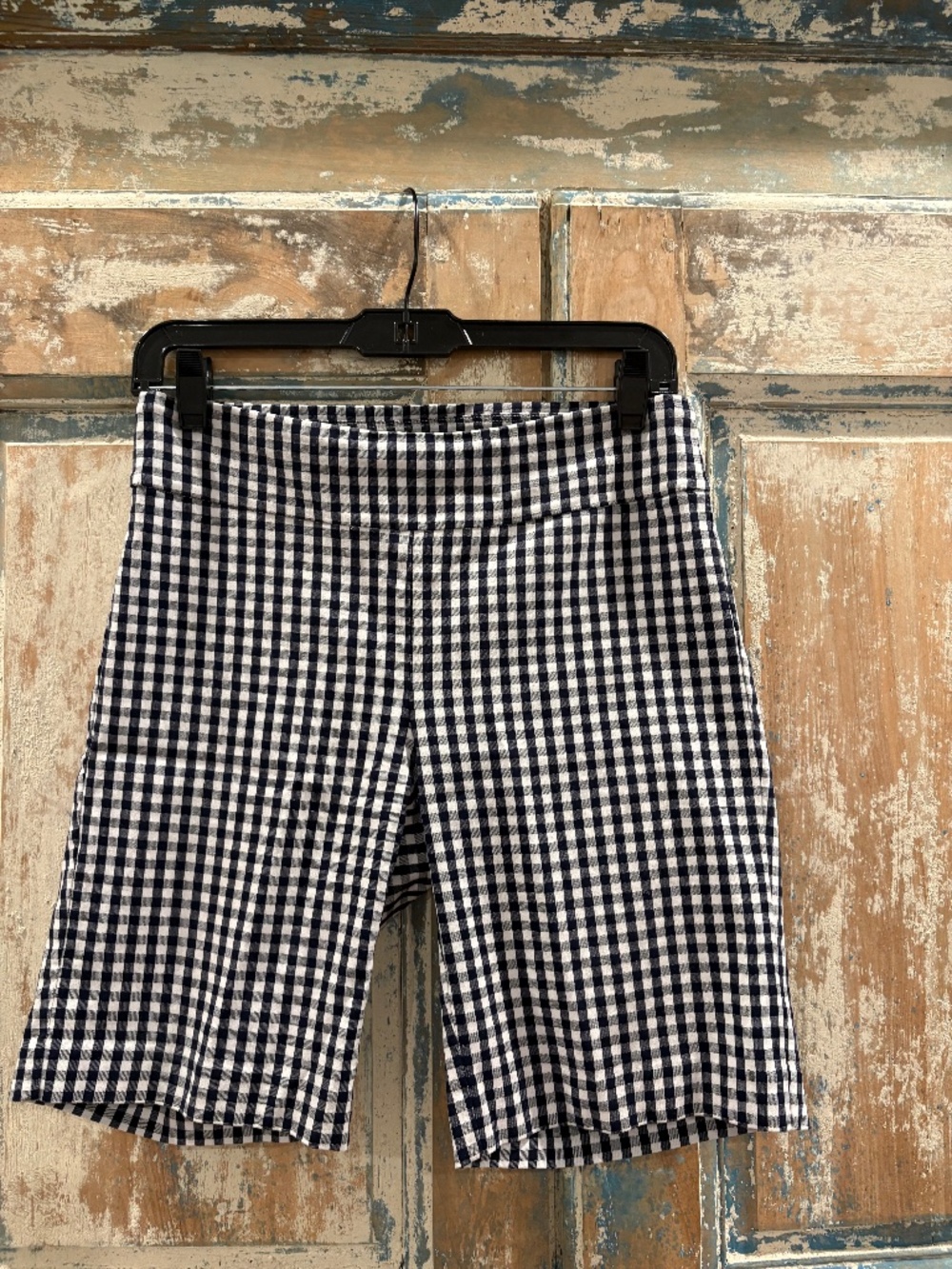 J. McLaughlin Masie Shorts Navy/White Gingham Size 6